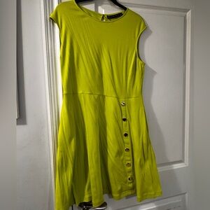 New York & Company Vibrant Green Mini Dress